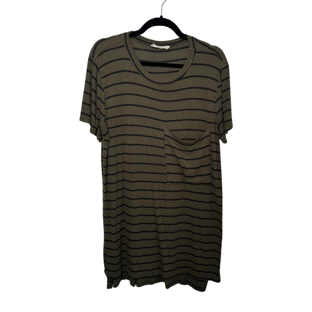Audrey 3+1 Green Striped Tunic/Dress Size Small